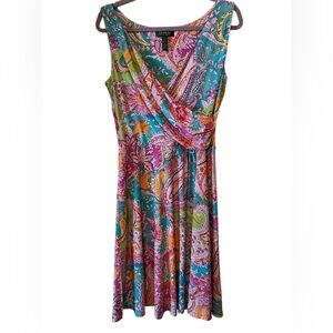 Ralph Lauren Multicolor Paisley Midi Dress